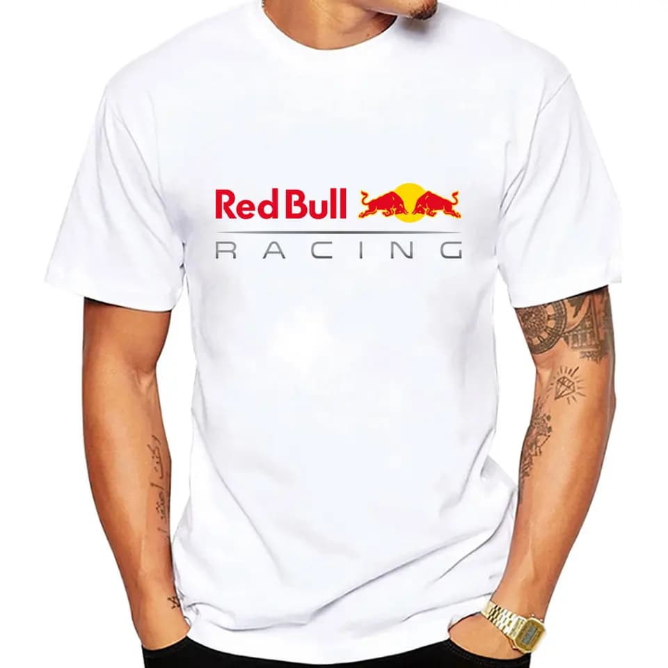 Unisex bavlněné tričko s krátkým rukávem - Racing motiv, oversized střih, letní móda