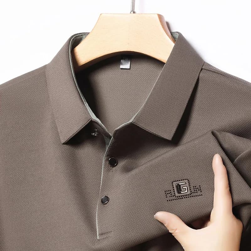 Pánské polo tričko s krátkým rukávem business casual bavlna prodyšné pohodlné