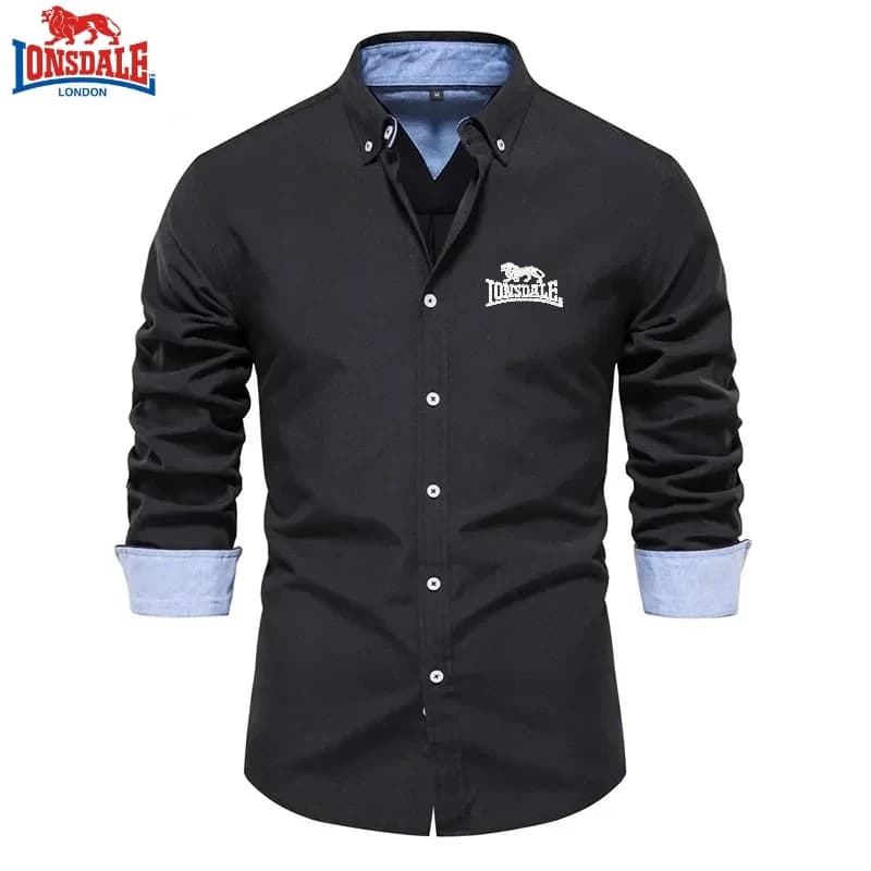 Pánská bavlněná košile s dlouhým rukávem - elegantní casual košile pro muže
