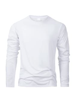 Pánské tričko s dlouhým rukávem bavlněné klasické jednobarevné černé casual top - náhled 6