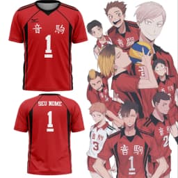 Anime Haikyuu Nekoma dres Kuroo Tetsurou Kozume Kenma cosplay tričko oversized unisex - náhled 2