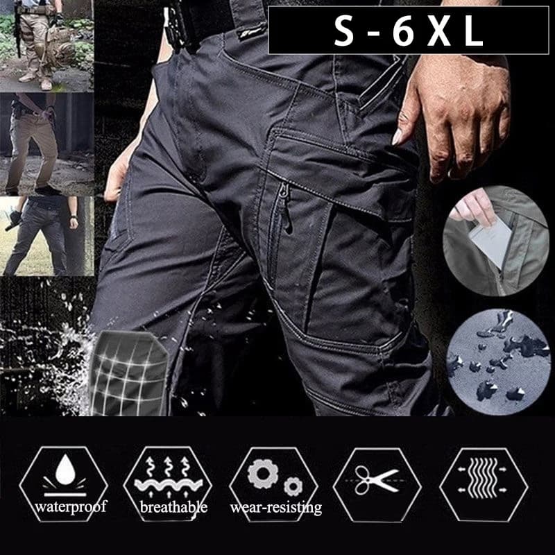 Taktické kalhoty pánské s kapsami army styl outdoor hiking pracovní velikost až 6XL