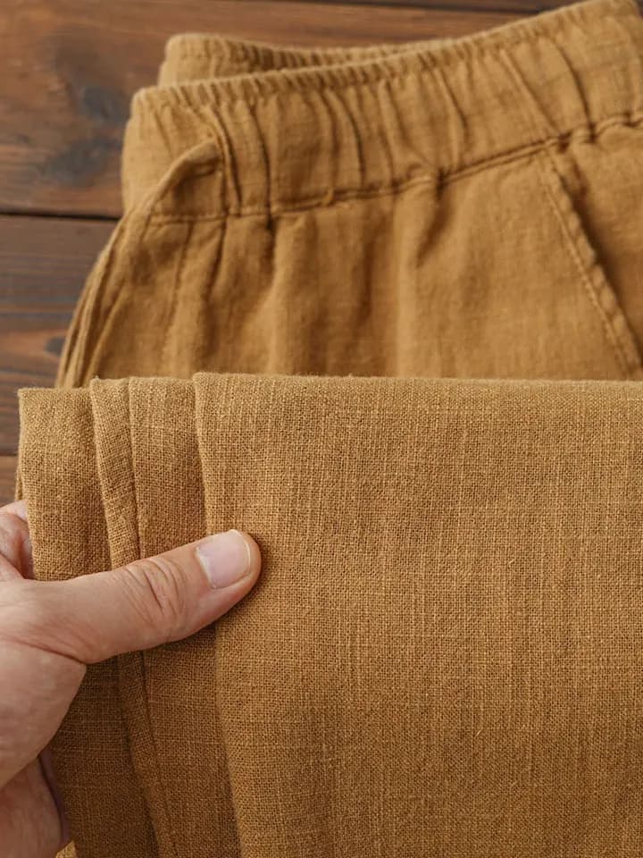 Pánské bavlněné chino kalhoty wide leg lehké baggy sportovní joggers rovné