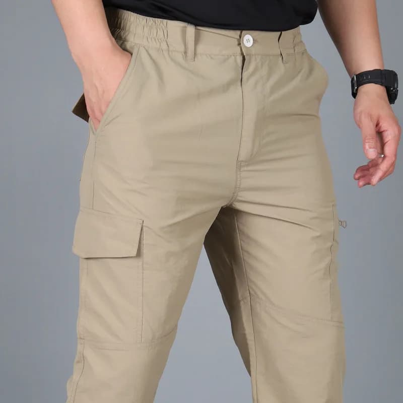 Pánské cargo kalhoty taktické slim fit outdoor hiking work streetwear joggers