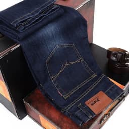 Pánské džíny slim fit stretch pohodlné business casual kalhoty rovný střih - náhled 5