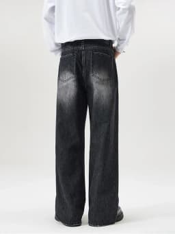 Pánské vintage džíny volného střihu 4 barvy streetwear denim kalhoty straight fit - náhled 7