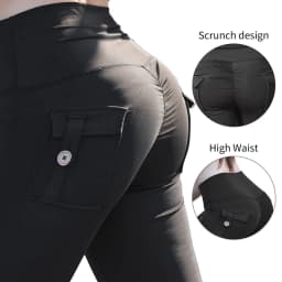 Dámské motorkářské kalhoty vysoký pas reflexní prvky sport fitness černé - náhled 4
