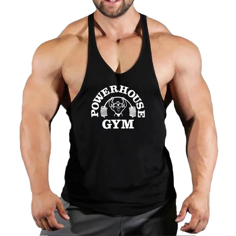 Pánské fitness tílko bez rukávů - sportovní tričko pro posilování a bodybuilding