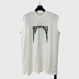 Unisex tílko s potiskem vintage streetwear styl volný střih kulatý výstřih léto 2025 - náhled 4