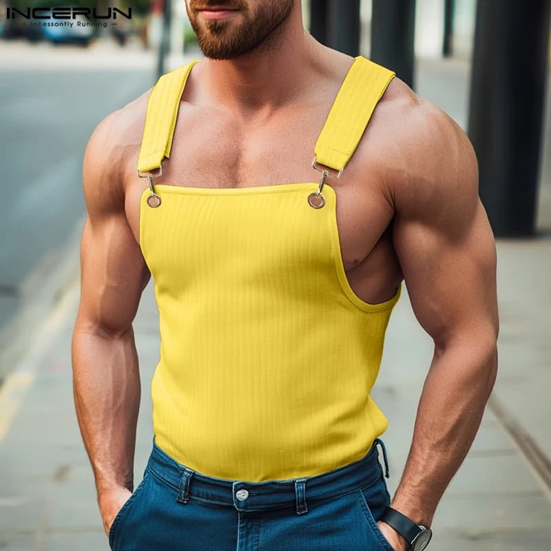 Pánské bavlněné tílko bez rukávů letní streetwear slim fit tričko S-3XL černé