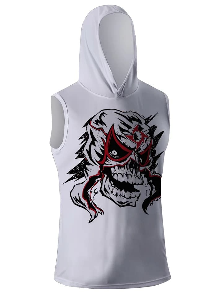 3D tištěná pánská mikina bez rukávů s kapucí WWE maska dýchající sportovní tričko oversize