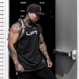 Pánské síťované fitness tílko pro kulturistiku a trénink - sportovní bez rukávů - náhled 6