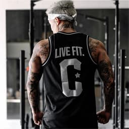 Pánské síťované fitness tílko pro kulturistiku a trénink - sportovní bez rukávů - náhled 5