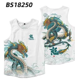 Pánské 3D tílko s drakem - Módní hip hop vest pro muže a chlapce grafický top - náhled 5