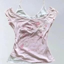 Dámské Y2K punk tričko vintage krátké zelené letní casual top sexy oblečení ženy - náhled 2