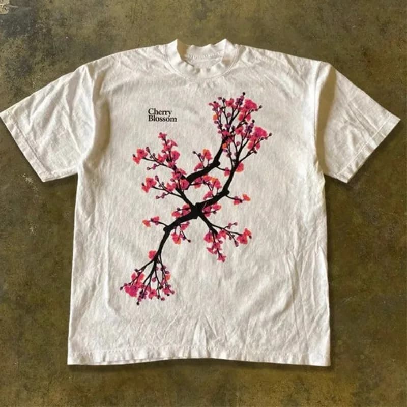 Dámské tričko s krátkým rukávem gothic streetwear vintage kawaii potisk Y2K styl léto