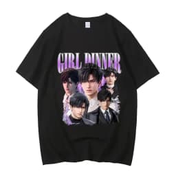 Dámské tričko s krátkým rukávem Girl Dinner motiv bavlněné casual tričko dárek - náhled 2