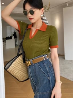 Dámské polo tričko s krátkým rukávem - slim fit letní top, bílé bavlněné tričko - náhled 4