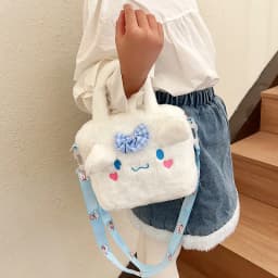 Kawaii plyšová kabelka Kuromi Cinnamoroll kosmetická taška pro cestování dárky pro ženy - náhled 3