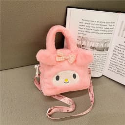Kawaii plyšová kabelka Kuromi Cinnamoroll kosmetická taška pro cestování dárky pro ženy - náhled 4