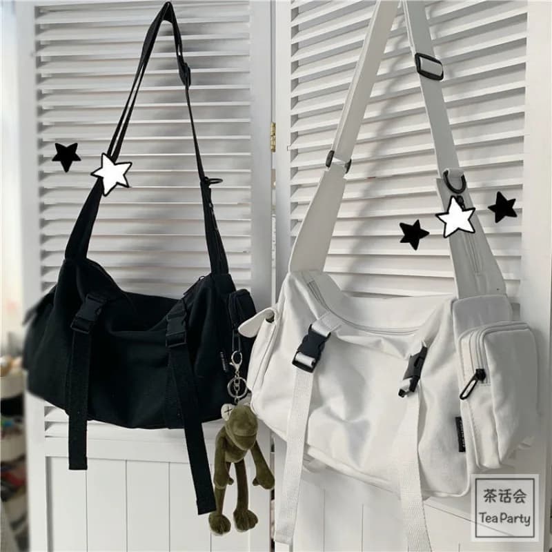 Dámská ultralehká nylonová crossbody taška s nastavitelným páskem a zipem