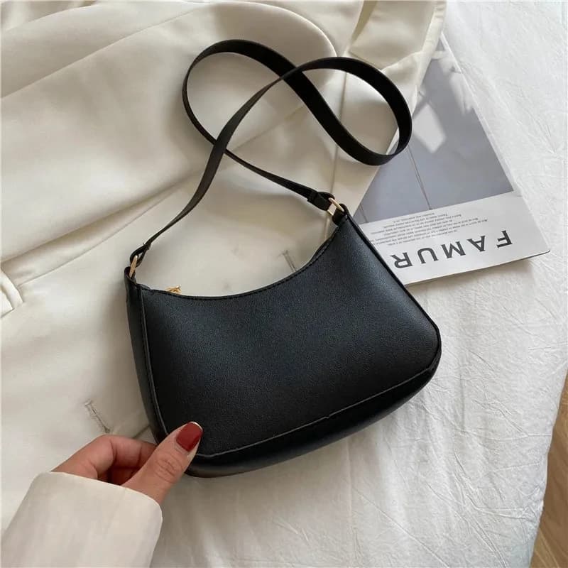 Dámská mini semišová nákupní taška - luxusní tkaná kabelka, jednobarevná crossbody taška