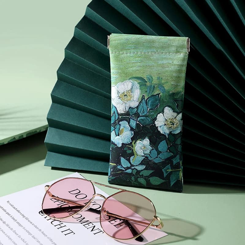 Přenosné pouzdro na brýle pro ženy - cestovní obal na sluneční brýle s automatickým uzávěrem