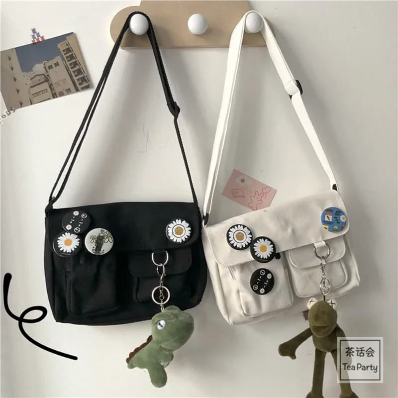 Dámské plátěné kabelky přes rameno - velká kapacita crossbody tašky pro každodenní nošení