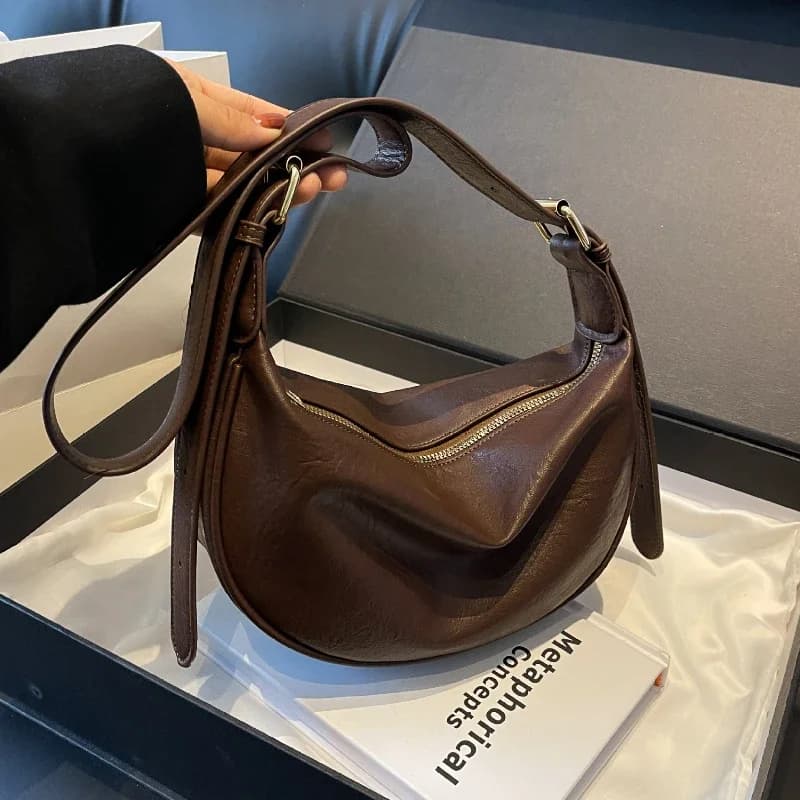 Dámská crossbody kabelka velká kapacita měkká rameno vintage hobo taška cestování