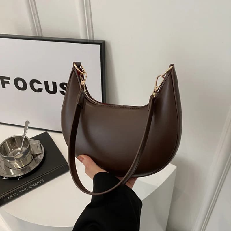 Dámská malá kabelka přes rameno - koženková crossbody taška na večírky a denní nošení