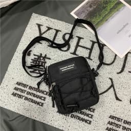 Dámská crossbody kabelka s medvídkem a králíčkem - malá plátěná taška přes rameno - náhled 2