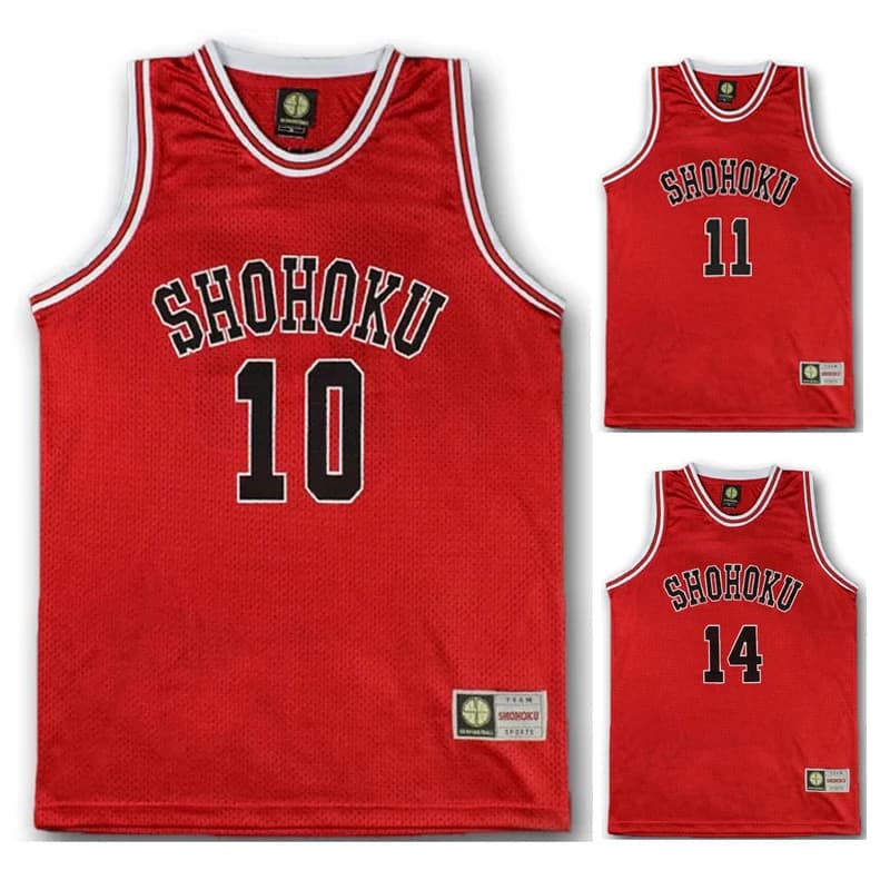 Basketbalový dres Shohoku škola anime cosplay kostým sportovní uniforma čísla 1-15