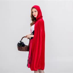 Červená Karkulka kostým pro dospělé - moderní divadelní šaty s šátkem na cosplay - náhled 7