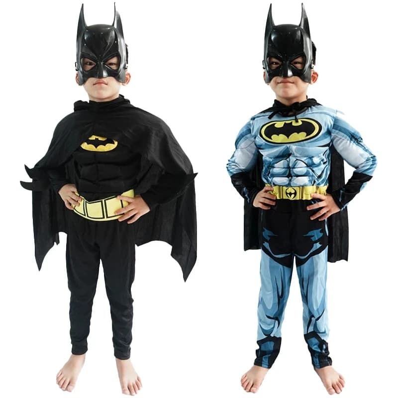 Dětský kostým netopýra s pláštěm a maskou - superhrdina Halloween karnevalový overal