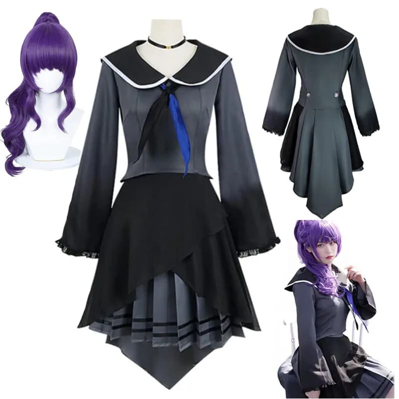 Anime cosplay paruka a kostým pro ženy - barevná paruka na Halloween párty a převleky