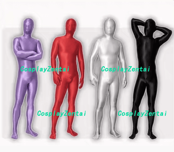 Lesklé Zentai Bodysuits Catsuit Kostým na Halloween pro Ženy a Muže - Barevné Varianty