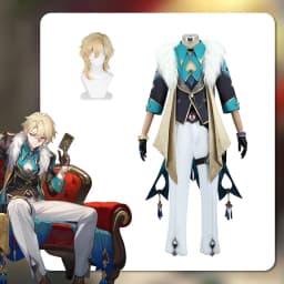 Cosplay kostým Aventurine s parukou - pánský karnevalový outfit pro Halloween a anime akce - náhled 2