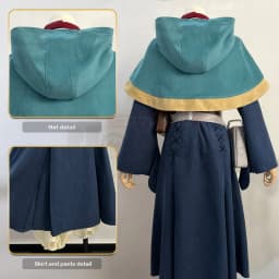 Anime Cosplay Kostým Marcille - Paruka Šála Plášť Šaty Kalhoty Halloween Vánoční Dárek - náhled 4