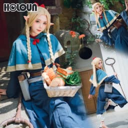 Anime Cosplay Kostým Marcille - Paruka Šála Plášť Šaty Kalhoty Halloween Vánoční Dárek - náhled 3
