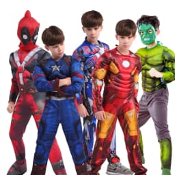 Dětský svalnatý kostým superhrdiny na Halloween - jumpsuit pro kluky cosplay party - náhled 2