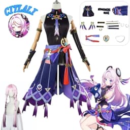 Citlali cosplay kostým s parukou dámský Halloween outfit Natlan postava kompletní set - náhled 2
