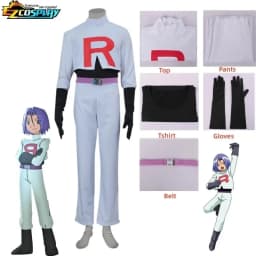 Anime Cosplay Kostým Dospělí Halloween Team Rocket Jessie James Kompletní Sada Kostým - náhled 6