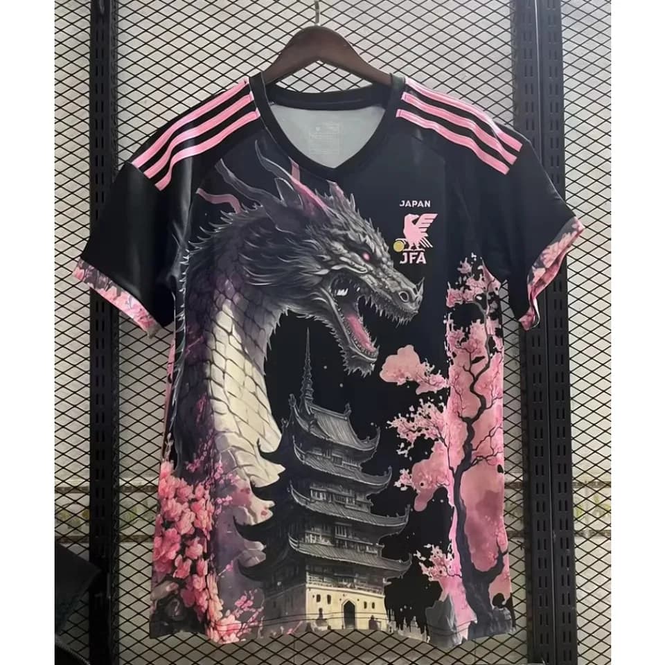 Fotbalový dres s 3D potiskem draka a sakury - personalizovaný fan tričko speciální edice