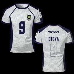 Pánské dámské fotbalové tričko Blue Lock Anime Nagi krátký rukáv sportovní top casual - náhled 3