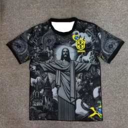 Fotbalový dres Brazílie 2025 - 3D tisk, rychleschnoucí, odvod potu, krátký rukáv - náhled 2