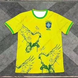 Fotbalový dres Brazílie 2025 - 3D tisk, rychleschnoucí, odvod potu, krátký rukáv - náhled 7