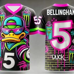 Fotbalový dres 3D potisk č.5 BELLINGHAM dětský dámský pánský tréninkové tričko krátký rukáv - náhled 2