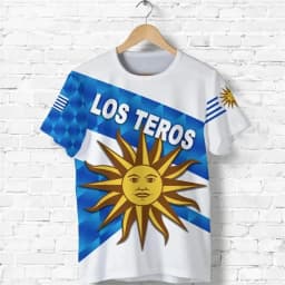 Tričko s vlajkou Uruguay pro muže a ženy - sportovní oversized top s 3D potiskem - náhled 4