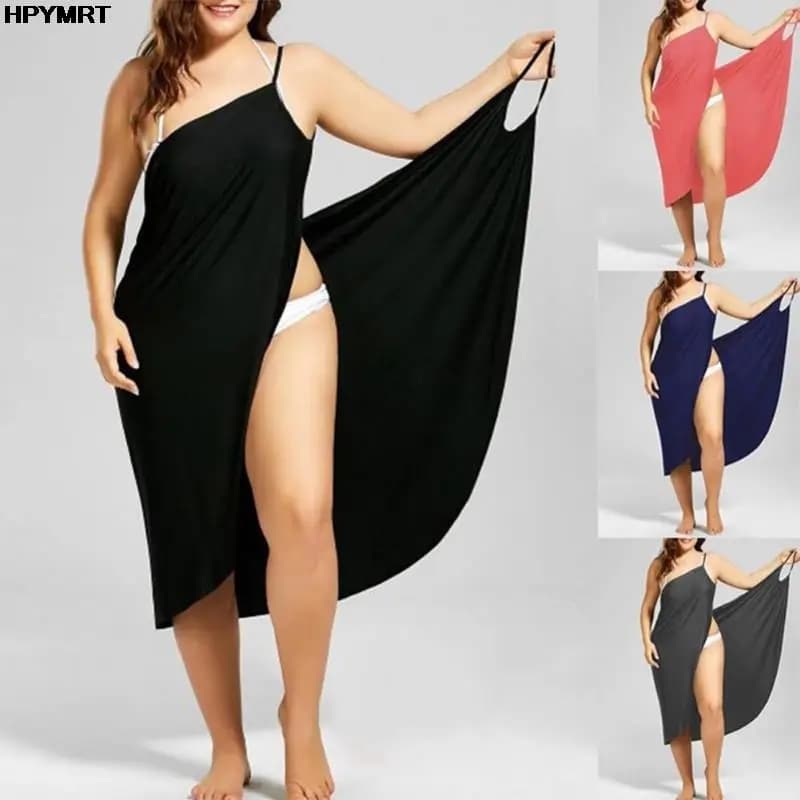 Dámské plážové šaty s průstřihem - sexy letní model na pláž a dovolenou