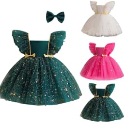 Dětské vánoční šaty Mickey Minnie princezna narozeninový kostým oslava dívčí elegantní outfit - náhled 7